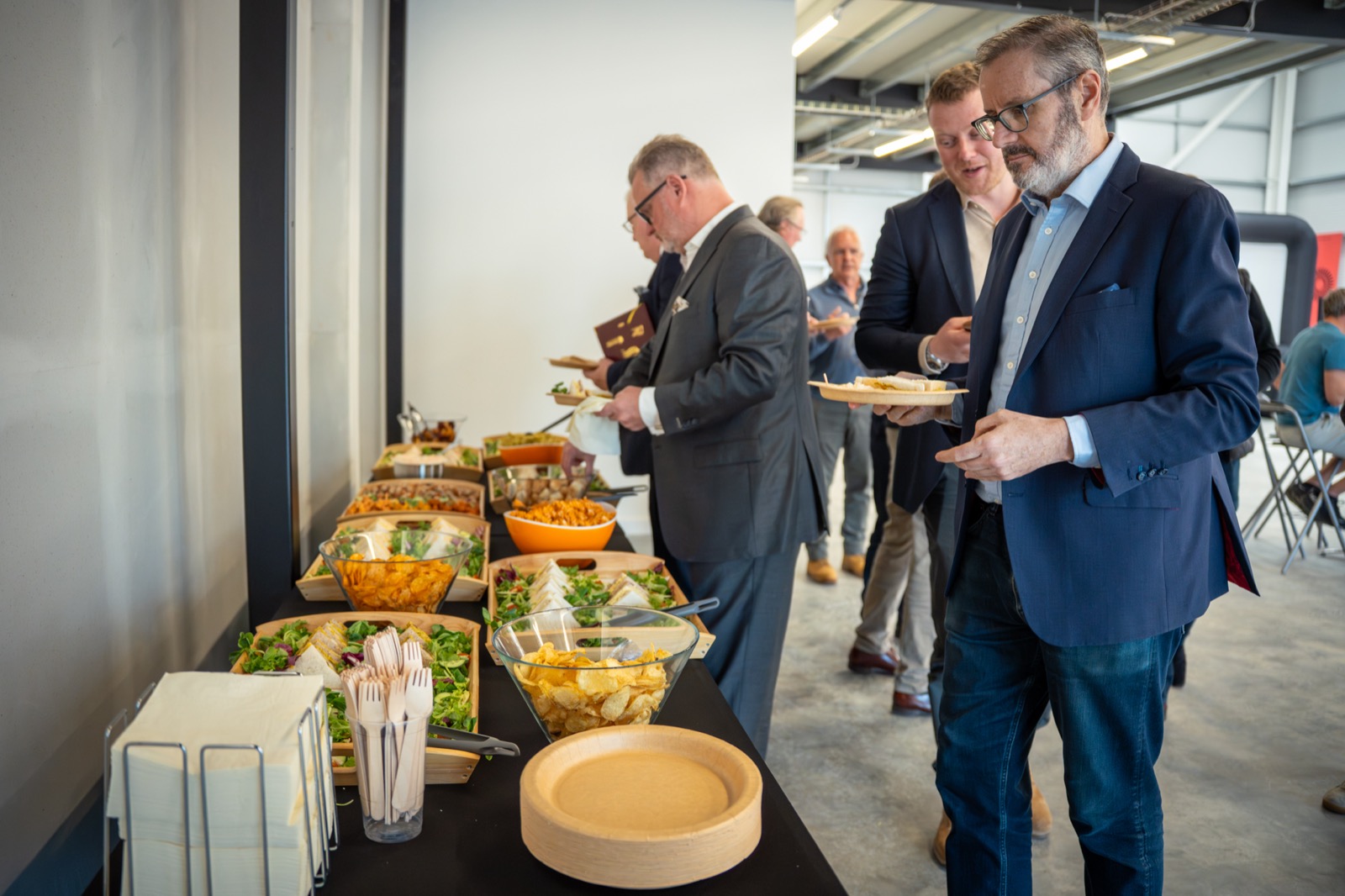 Buffet and catering at the launch