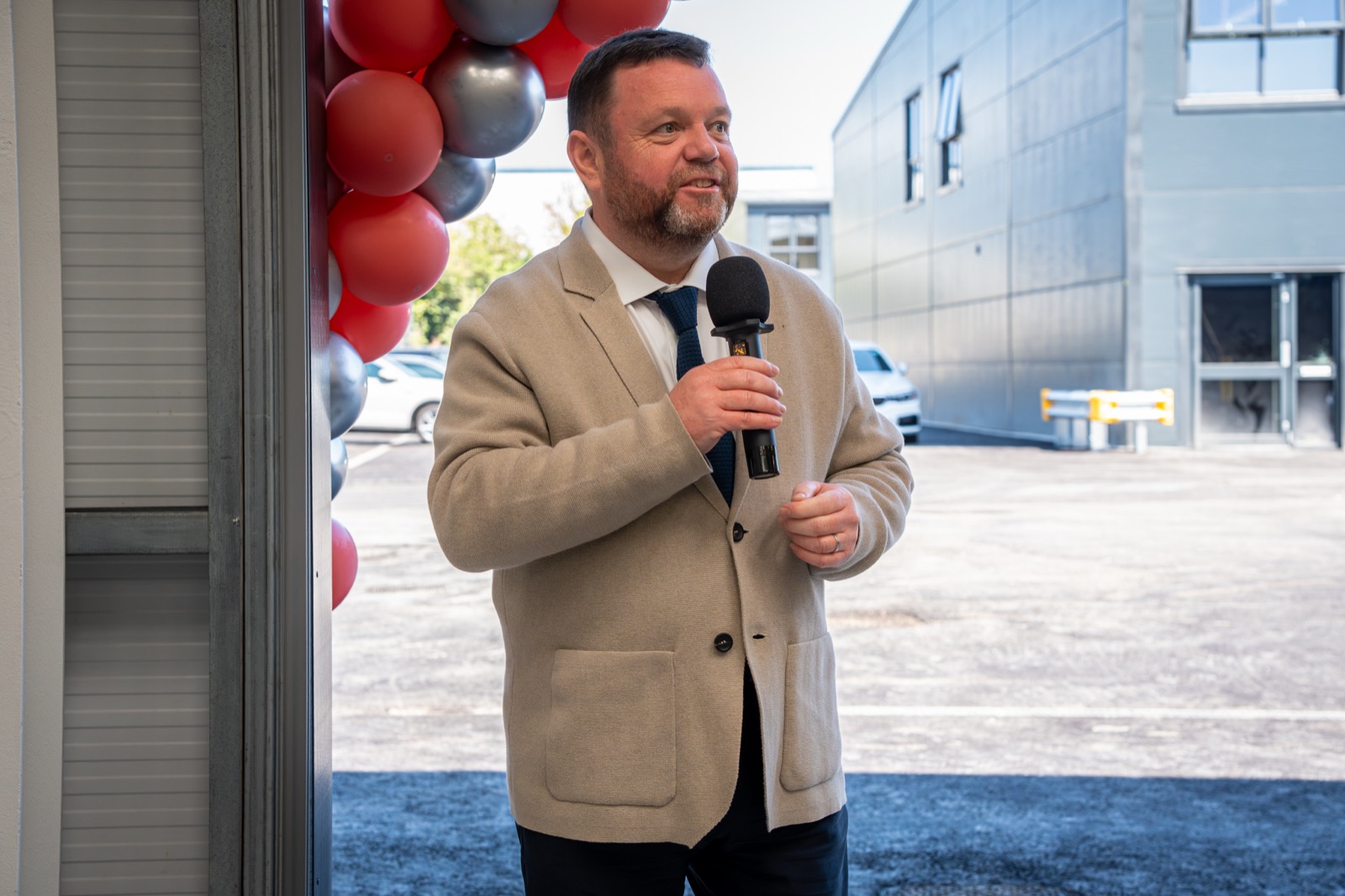John O'Neill speaks at the Engine Works Park launch