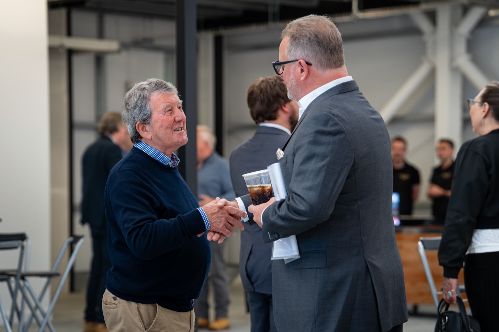 Niall Lawlor of Yeats greets a guest